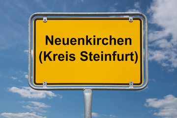 Obraz premium Ortstafel Neuenkirchen (Kreis Steinfurt)