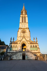 Fototapeta na wymiar Sanctuary Our Lady Church, Lourdes