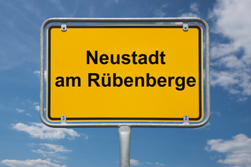 Obraz premium Ortstafel Neustadt am Rübenberge