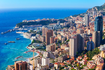 Monte Carlo, Monaco aerial view