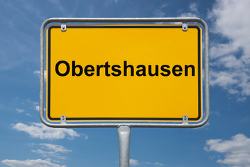 Fototapeta premium Ortstafel Obertshausen