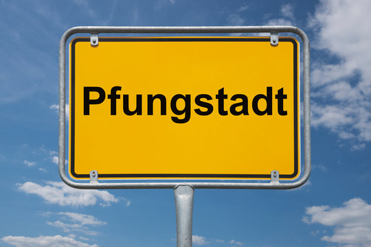 Ortstafel Pfungstadt