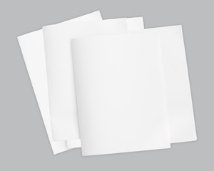 White paper mock-ups isolated on gray background, Blank portrait paper A4. brochure newspaper magazine, can use poster banners products business texture for your. 