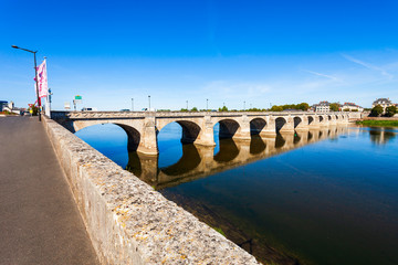 Fototapeta premium Cessart bridge in Saumur city