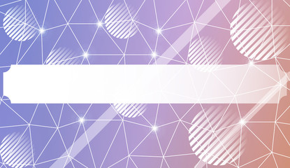 Decorative background with triangles, line, circle, space for text. Bright background for poster, banner, flyer. Vector illustration. Creative gradient color.