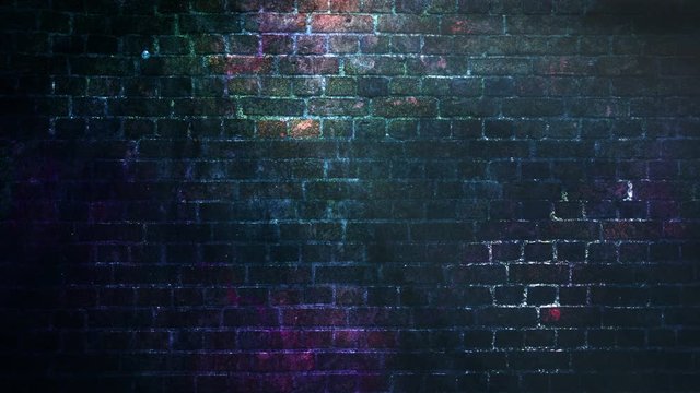 Colorful Wall Texture With Glowing Light