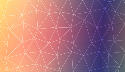 Pattern with abstract line in polygonal pattern with triangles style. FVector illustration. Creative gradient color.