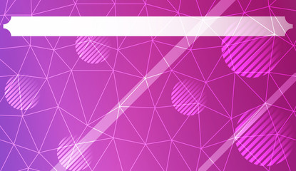 Obraz premium Decorative background with triangles, line, circle, space for text. Bright background for poster, banner, flyer. Vector illustration. Creative gradient color.