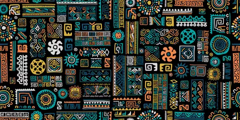 Wallpaper murals Ethnic style Ethnic handmade ornament, seamless pattern