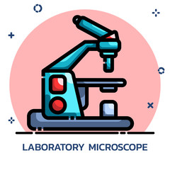 Microscope filled outline style.