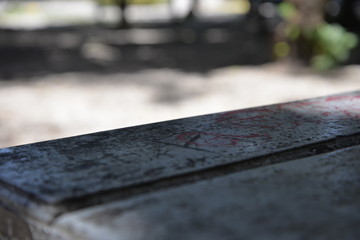 Fototapeta premium details of an old table