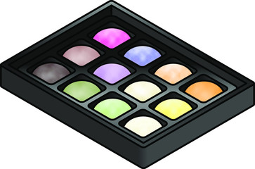 A box of 12 mochi (Japanese rice cakes) - assorted flavors.