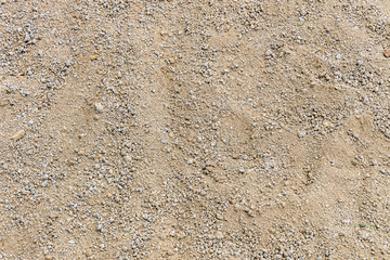Beautiful horizontal texture of yellow sand is in the photo
