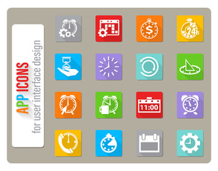 time icon set