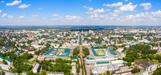 Panorama of the city and the Central Square and the shopping arcade, architectural heritage in the...