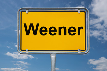 Obraz premium Ortstafel Weener