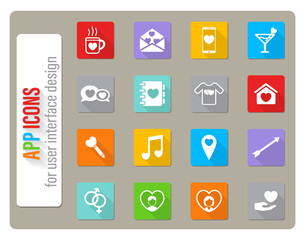 Valentines day simply icons