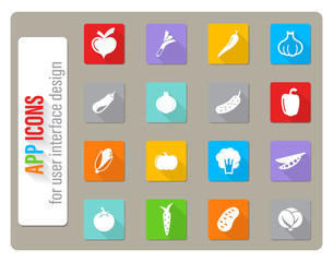 Vegetables simply icons