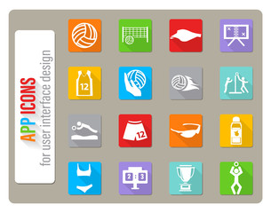 volleyball icon set