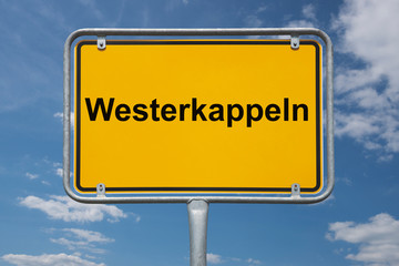 Fototapeta premium Ortstafel Westerkappeln