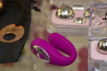 sex toys on display in the store