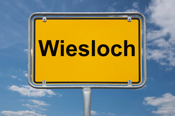 Fototapeta premium Ortstafel Wiesloch