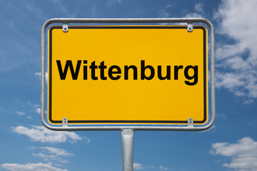Fototapeta premium Ortstafel Wittenburg