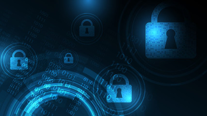 Protected guard shield security concept Security cyber digital Abstract technology background