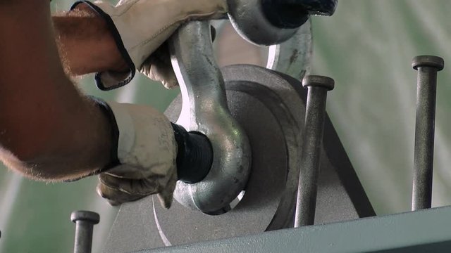Transfer work for large industrial parts