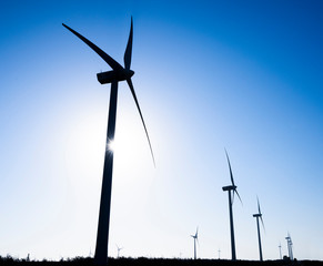 The wind power plant, energy systems, renewable energy on the west coast of Taiwan.