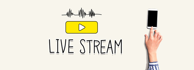 Live stream with person using a smartphone