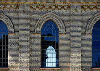 Obraz premium neo-gothic cemetery chapel dedicated to the holy spirit built in 1907 in the village of chase in Podlasie, Poland