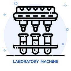 Science laboratory machine learning line style.