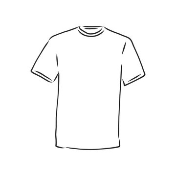 T-shirt vector illustration. t-shirt, vector sketch illustration