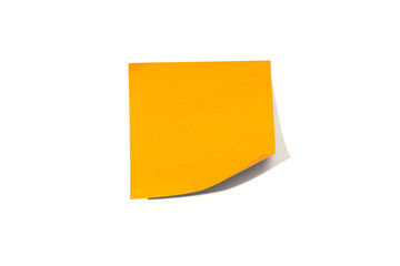 Sticky note with shadow overhead view - flat lay