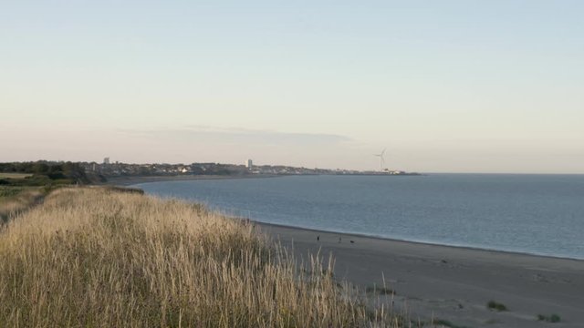 sunset view british seaside coastline in lowestoft england uk