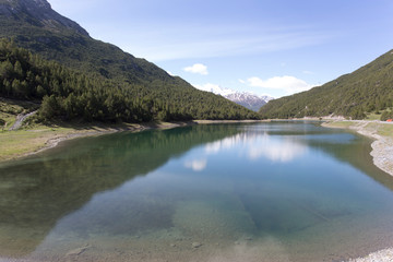A view of Cancano lake in Bormio