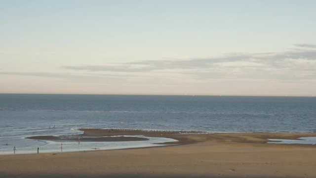sunset view british seaside coastline in lowestoft england uk