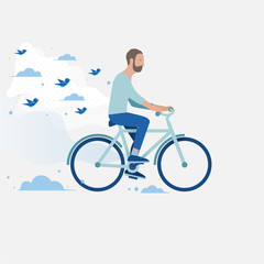 Fototapeta premium bike bird