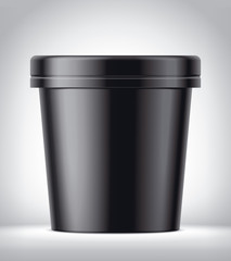 Plastic Cup for Ice Cream on Background. Matt version. 