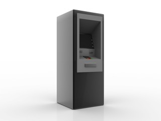 3d illustration Bank Cash ATM Machine