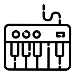 Synthesizer  Flat Icon Isolated On White Background