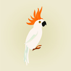 Winter bird flat vector illustration