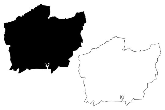 Setif City (People's Democratic Republic of Algeria, Setif Province) map vector illustration, scribble sketch City of Setif map