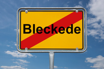 Fototapeta premium Ortstafel Bleckede