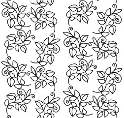 Seamless pattern with leaves