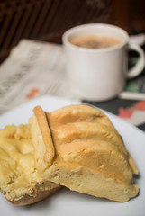 Bandros, one of traditional food made from flour, coconut and sugar. This cake best serverd as snack with tea or coffee.