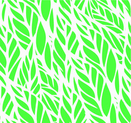 Fototapeta premium Seamless pattern with green leaves