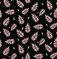 Seamless pattern with  leaves