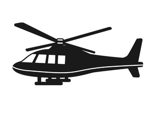 ヘリコプターのシルエットアイコン